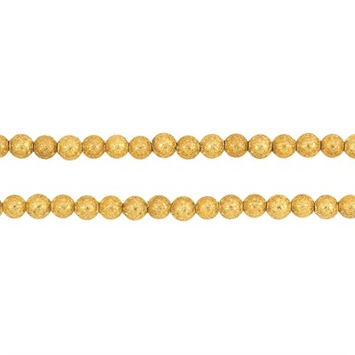 Lot 398 - Long Etruscan Revival Gold Bead Necklace