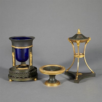 Lot 1281 - Group of French Bronze Table Articles Late...