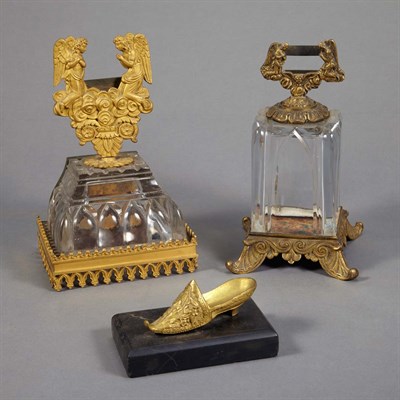 Lot 1618 - Group of French Gilt-Bronze Vanity Articles...