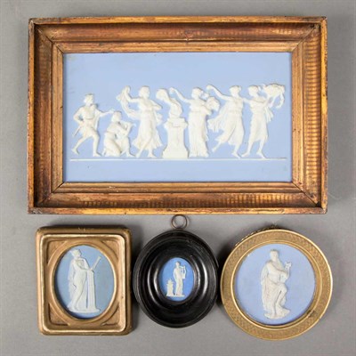 Lot 1394 - Group of Seven Framed Wedgwood Jasperware...