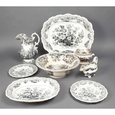 Lot 1522 - Staffordshire Transfer Decorated Pottery...