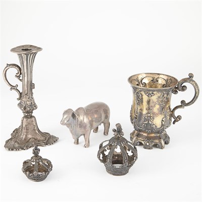 Lot 1223 - Group of Silver and Silver Plated Articles...