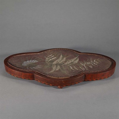 Lot 1537 - Victorian Stained Wood and Beadwork Plateau...