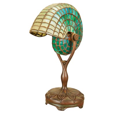 Lot 1364 - Tiffany Studios Bronze and Leaded Favrile...