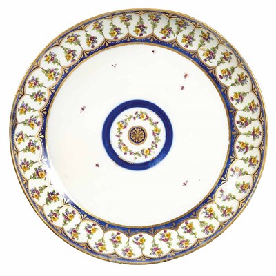Lot 1472 - French Porcelain Shallow Dish Sevres, late...