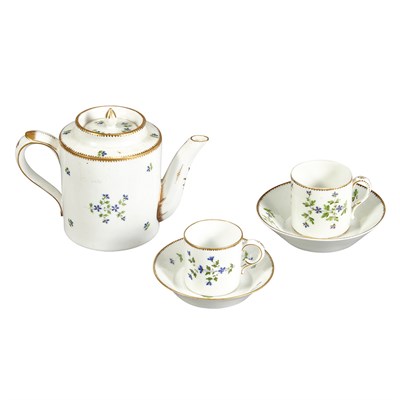 Lot 1535 - Assembled Paris Porcelain Coffee Service 19th...