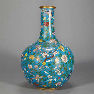 Lot 445 - Chinese Cloisonne Vase Of globular shape,...