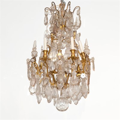 Lot 378 - Louis XV Style Gilt-Bronze, Rock Crystal and...