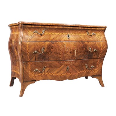 Lot 324 - Northern Italian Rococo Tulipwood, Walnut,...