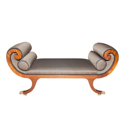 Lot 207 - Regency Style Mahogany Window Bench Length 57...