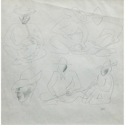 Lot 37 - Miguel Covarrubias American, 1904-1957 Musicos...