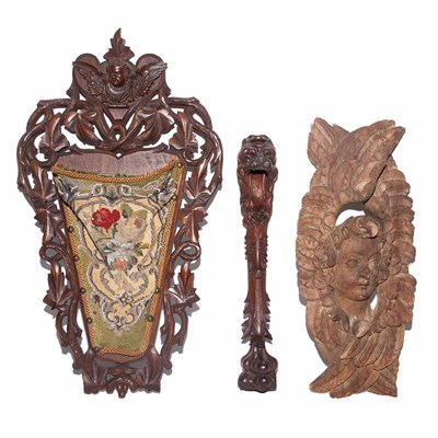 Lot 123 - Group of Seven Wood Wall Appliques