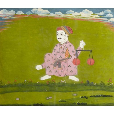 Lot 28 - Indian School 19th Century Astrological figure...