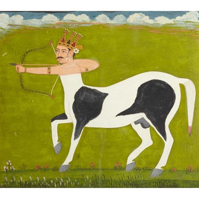 Lot 29 - Indian School 19th Century Astrological figure...