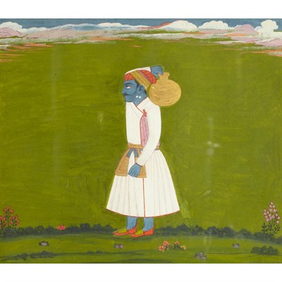 Lot 32 - Indian School 19th Century Astrological figure...