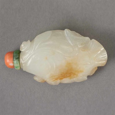 Lot 190 - Chinese White Jade Snuff Bottle 19th Century...