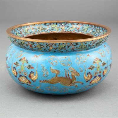 Lot 498 - Chinese Cloisonne Bowl 18th/19th Century Of...