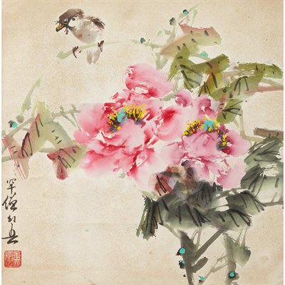 Lot 546 - Chinese School 20th Century Hanging scroll,...