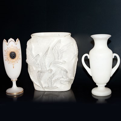 Lot 183 - Group of Six Glass Vases Height of tallest 11...