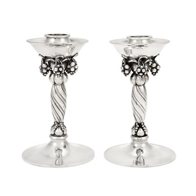 Lot 201 - Pair of Georg Jensen Sterling Silver...