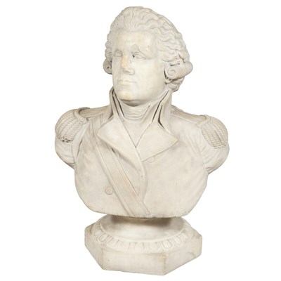 Lot 111 - American School 19th Century Portrait Bust of...