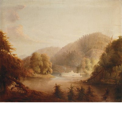Lot 147 - Attributed to John Banvard Steamship on the...