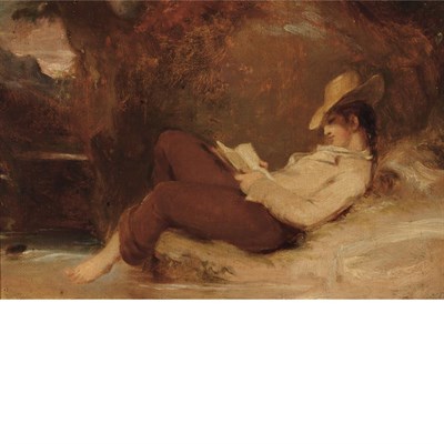 Lot 113 - Thomas Sully American, 1783-1872 Reading in...