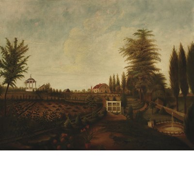 Lot 114 - Attributed to Rubens Peale View of Belfield,...