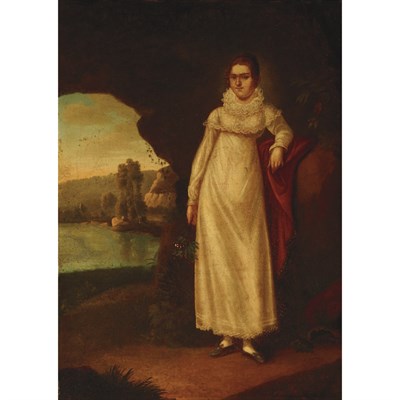 Lot 115 - American School Early 19th Century Portrait of...