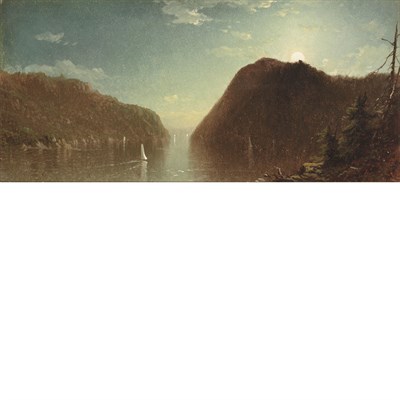 Lot 123 - Attributed to Benjamin Champney Moonrise Oil...