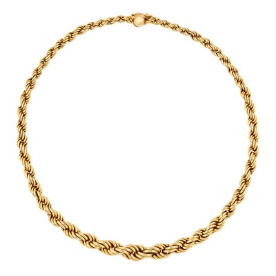 Lot 78 - Rope-Twist Gold Chain Necklace