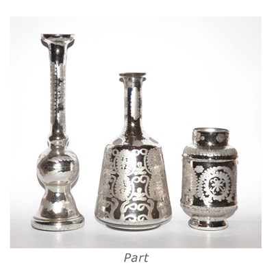 Lot 266 - Group of Five Mercury Glass Style Vases Height...