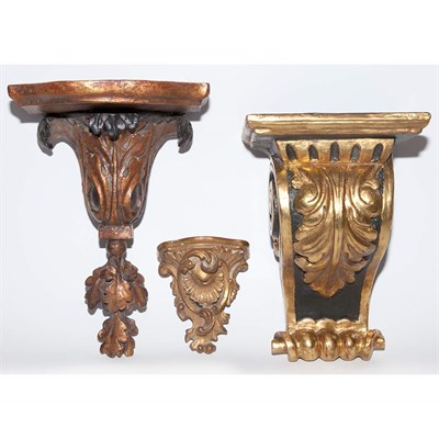 Lot 286 - Group of Twelve Painted or Gilt Brackets