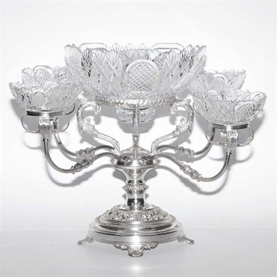 Lot 318 - English Silver Plated Epergne Height 15 inches.