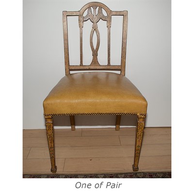Lot 342 - Pair of George III Style Painted Chairs