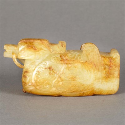 Lot 58 - Chines Celadon Jade Duck 18th/19th Century The...