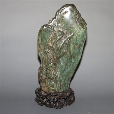 Lot 132 - Chinese Jade Boulder 19th Century Of elongated...