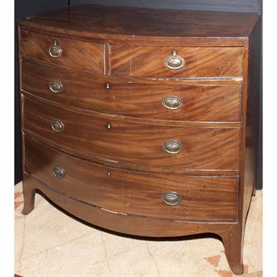 Lot 166 - George III Mahogany Bow Front Chest of Drawers...