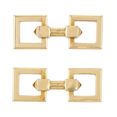 Lot 207 - Pair of Gold Cufflinks, Cartier