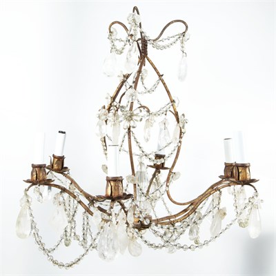 Lot 297 - Louis XVI Style Gilt-Metal Six-Light...