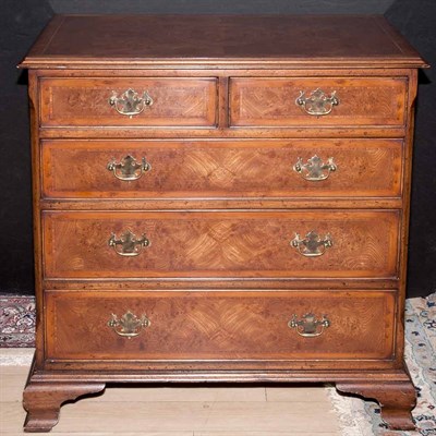 Lot 631 - George III Style Burl-Elm Chest of Drawers...