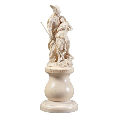Lot 138 - Continental Ivory Figural Group of Walkyrie...