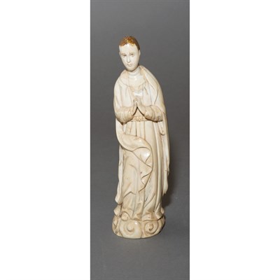 Lot 255 - French Ivory Figure of a Saint 19th Century...