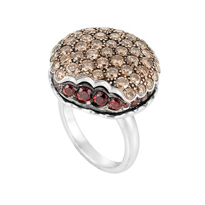 Lot 40 - White Gold, Brown Diamond and Citrine 'Macaroon' Ring, Boucheron