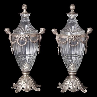 Lot 496 - Pair of Neoclassical Style Silver Plate...