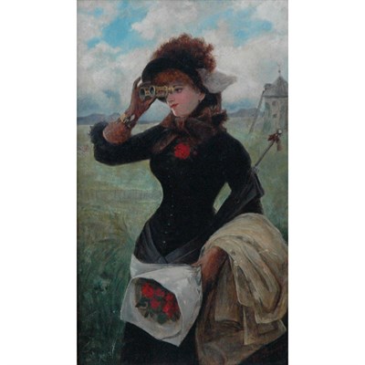 Lot 45 - French School Late 19th Century Lady Watching...
