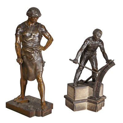 Lot 122 - Unsigned Bronze Patinated Spelter Figure of a...
