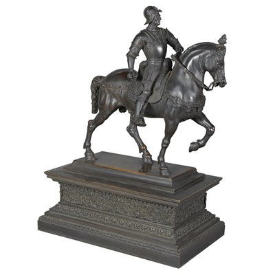 Lot 119 - Unsigned Bronze Equestrian Group of Bartolomeo...