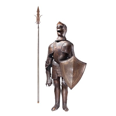Lot 118 - Italian Medieval Style Metal Suit of Armor,...