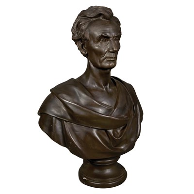 Lot 108 - Plaster Bust of Abraham Lincoln After Leonard...